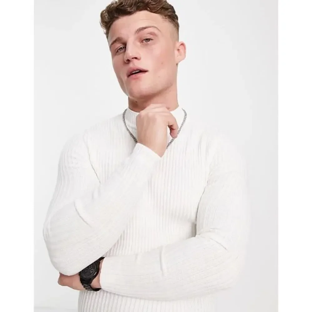 ✨ASOS DESIGN Knitted Muscle Fit Rib Turtleneck Sz Small Jumper✨